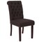 Merrick Lane Falmouth Upholstered Parsons Chair with Nailhead Trim